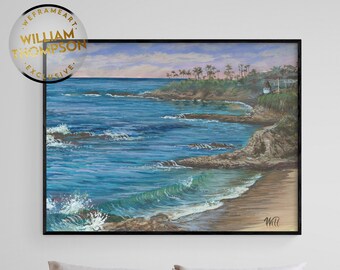 Laguna North by William Thompson, Coastal Master Bedroom Decor, Air Bnb Home Decor, Beach Hotel Entryway Wall Decor, Seaside Office Wall Art