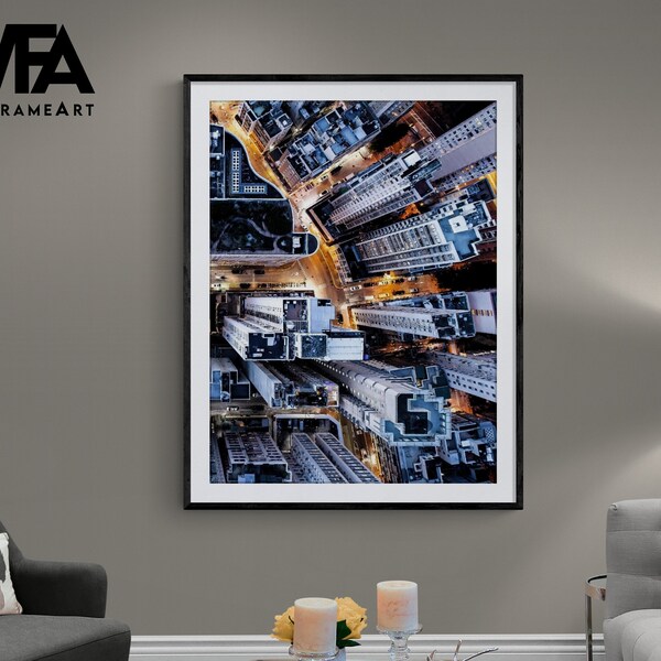 Hong Kong City View Print Etsy