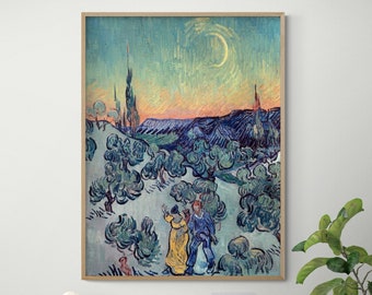 The Stroll by Vincent Van Gogh, Hiking Art Print,Van Gogh Nature Art,Van Gogh Tree,Stroll Wall Art, Nature Lover Gift,Van Gogh Scenery Print