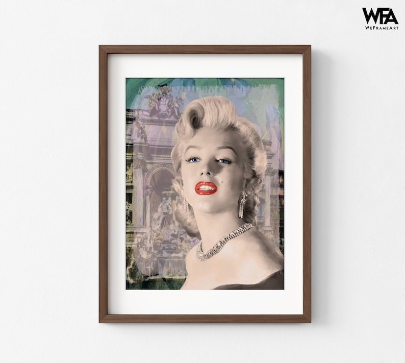 Marilyn Monroe Art Print, Red Lips, Hair Salon Decor - Etsy
