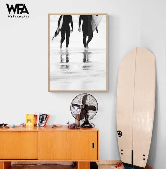 Surfer Photography Art Black Oversized Wall Wall - White Surf Etsy Wall Print, Österreich Wall Framed Art, Framed Art Photo, and Decor Print, Beach Art Board