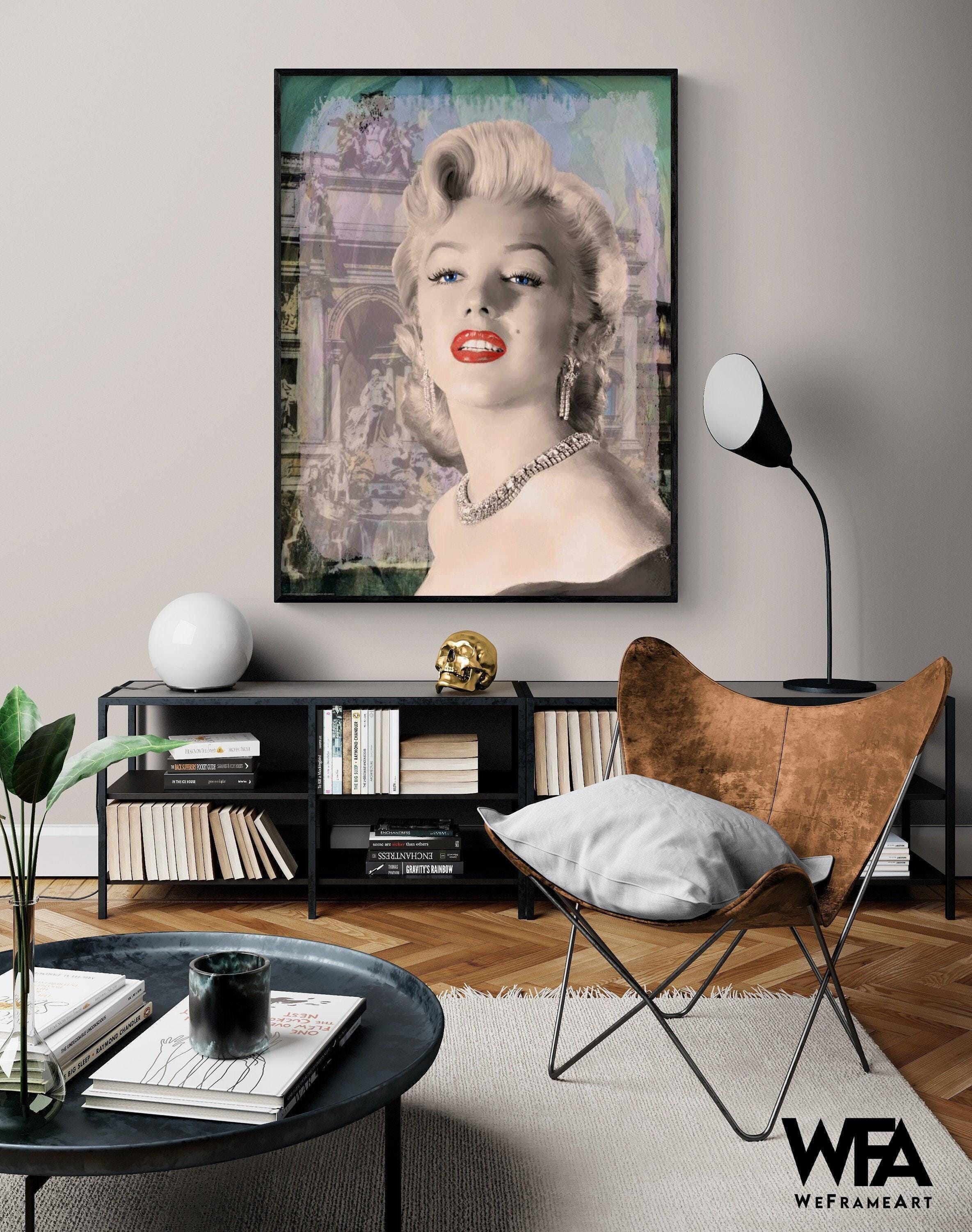 Marilyn Monroe Art Print, Red Lips, Hair Salon Decor - Etsy