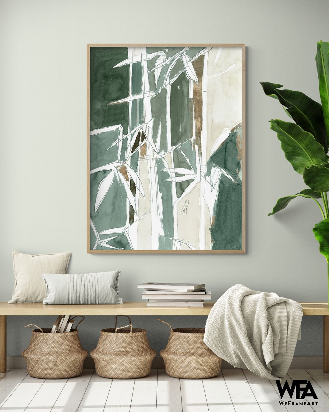 Blink White Gold I by Cartissi, Extra Large Green Abstract Painting