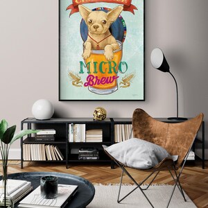 Chihuahua in Beer Glass Art Print, Mary Urban Dog Poster