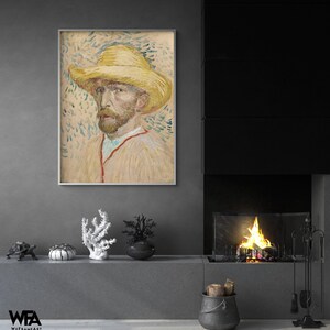 Self-portrait by Vincent Van Gogh, Van Gogh Portrait, Famous Paintings Print, Classic Oil Painting Print, Portrait Wall Art, Framed Wall Art