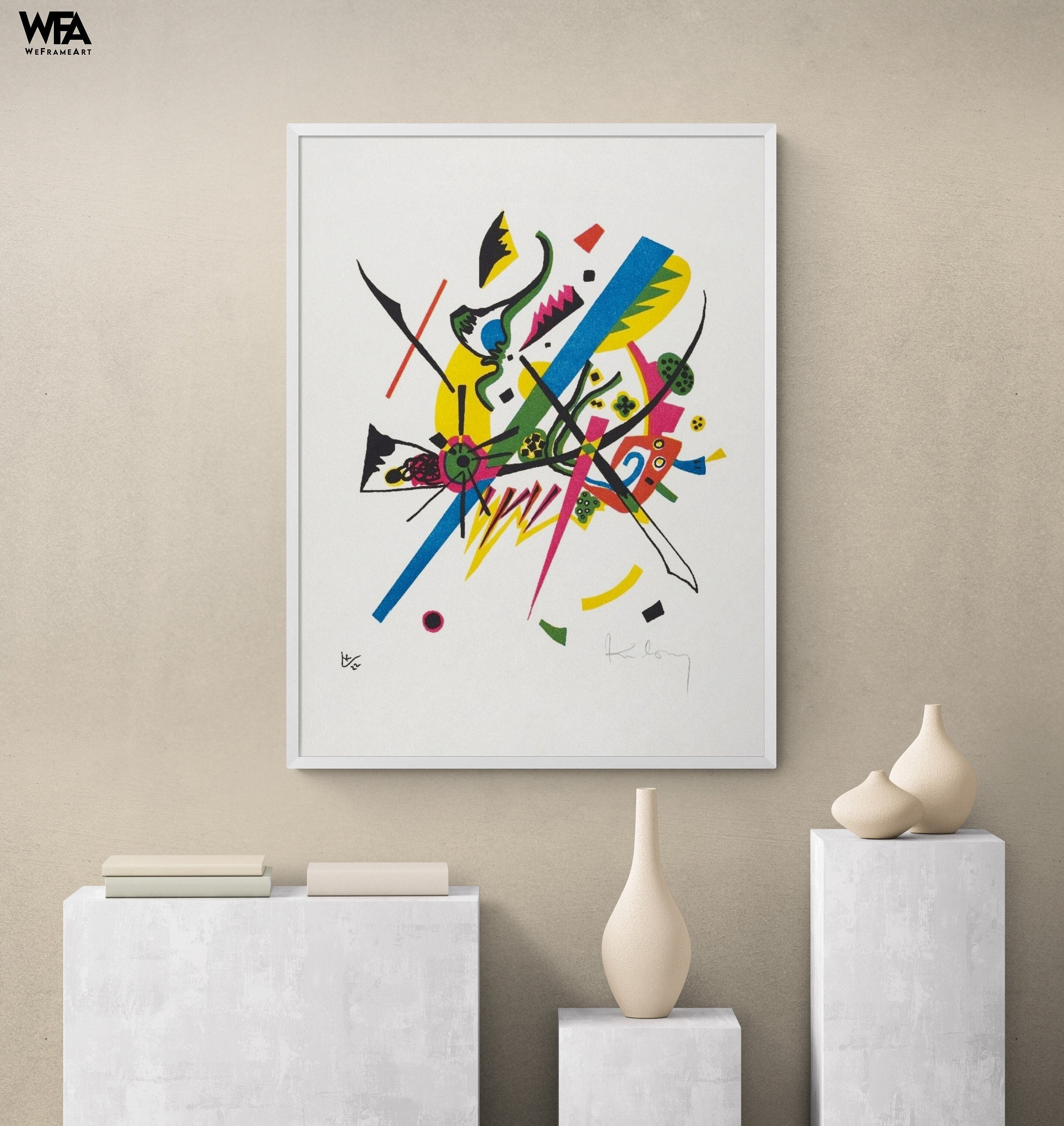 - by Framed Small Decor, Art Framed Vasili Print, Kleine Kandinsky Colorful Etsy Wassily Wall Kandinski, I Worlds Welten Abstract Art Print,