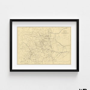 Colorado Map Art Print, Framed Colorado Map Artwork, Map Wall Decor ...