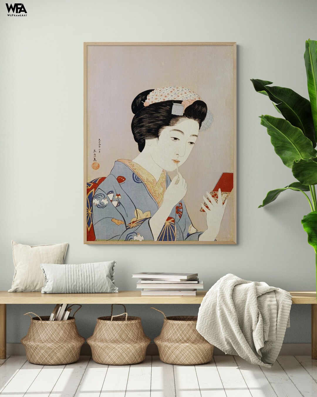Traditional Asian Painting Print Framed Asian Woman Art Makeup Wall Il 1080xN.3737437537 95xy