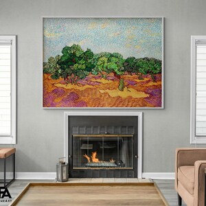 Van Gogh Olive Trees Art Print, Framed Wall Decor