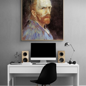 Self Portrait by Vincent Van Gogh, Famous Portrait Print, Van Gogh Face Print, Classic Paintings Print, Portrait Wall Art, Framed Wall Art