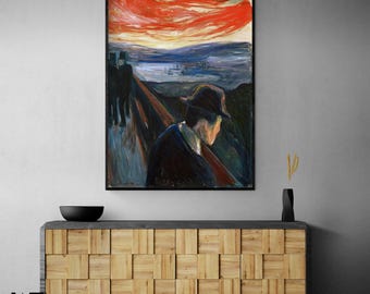 Edvard Munch Despair Painting, Framed Wall Art Print