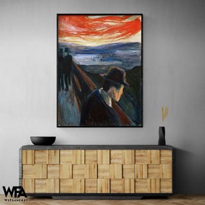 Despair by Edvard Munch, Famous Painting Wall Art, Edvard Munch Poster, Framed Edvard Much Artwork, Edvard Munch Painting Print