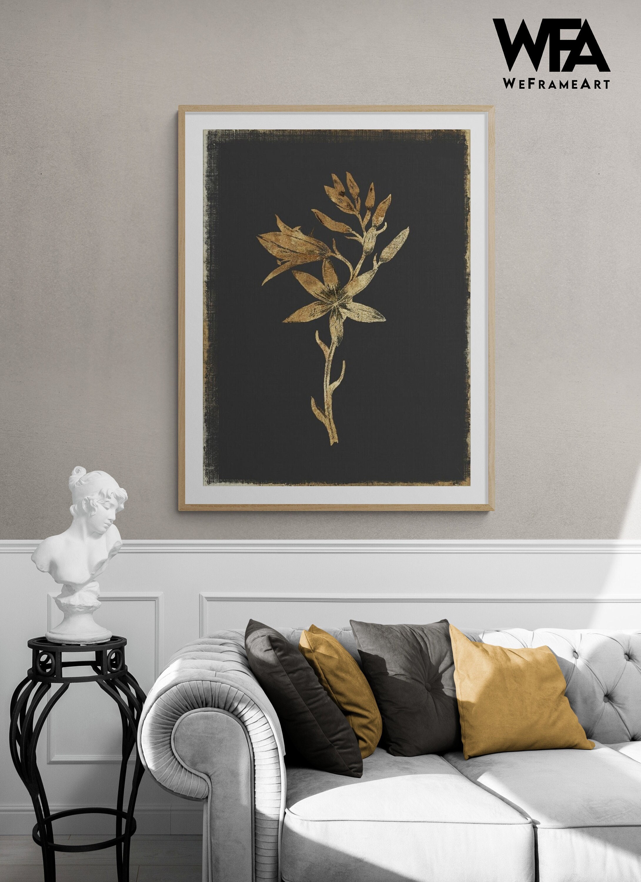 Bulldog Leather Works African American Wall Art, Canvas Painting Black And  Golden Woman Portrait Abstract Gold Earrings Necklace Poster Artwork Modern