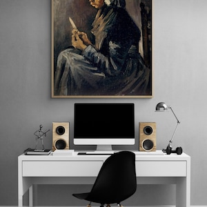 The Potato Peeler by Vincent Van Gogh, Potato Wall Art, Classic Art Print, Rustic Portrait Print, Female Figure Art, Rural Scenery Print