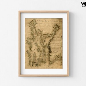 Narragansett Bay 1777 Antique Rhode Island Map Print image 2