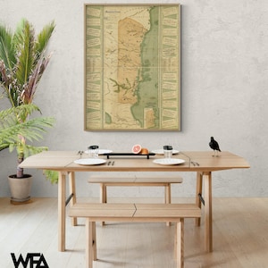 Mosquito Coast of Nicaragua, The Mosquito Coast Poster, Nicaragua Wall Art, Map Of Nicaragua, Central America Print, Rustic Map Decor