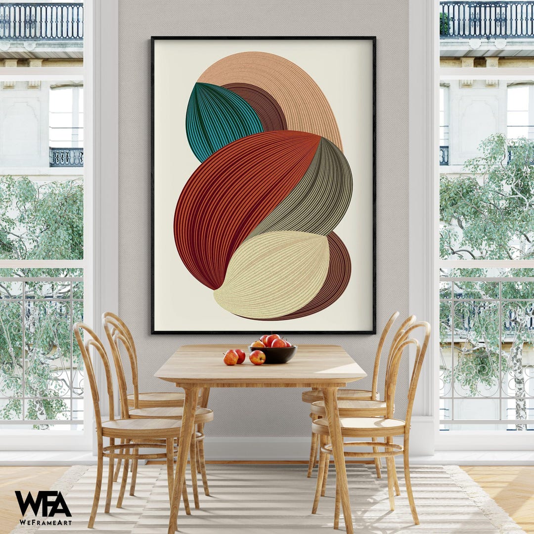 Abstract Shapes Art Print, Modern Office Decor - Etsy