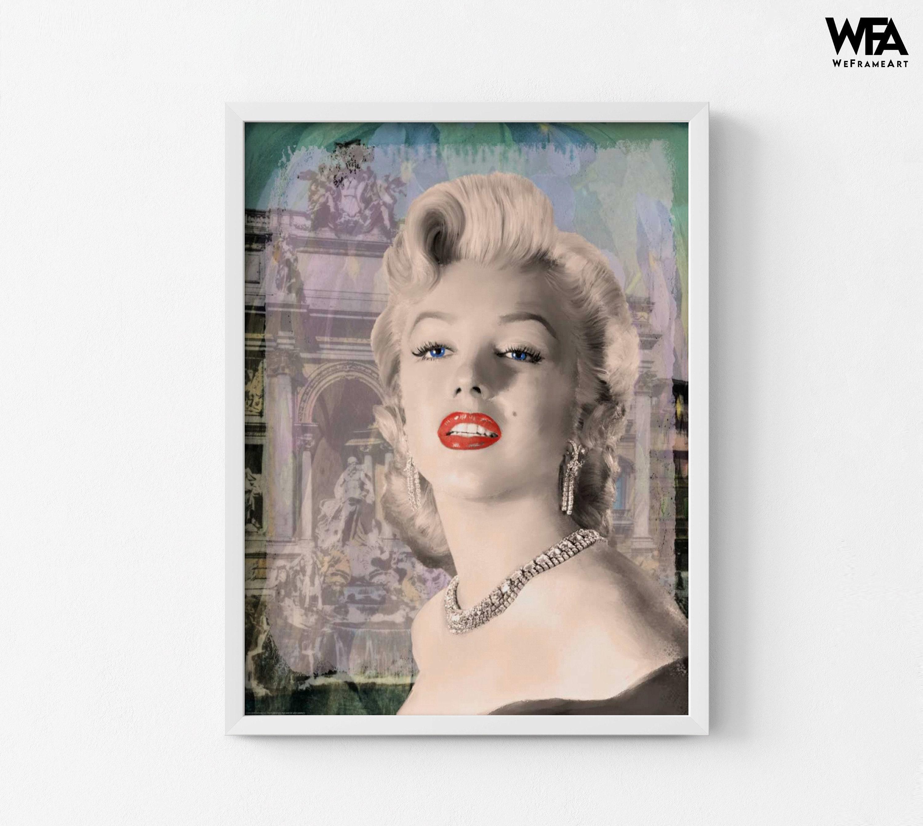 Marilyn Monroe Art Print, Red Lips, Hair Salon Decor - Etsy