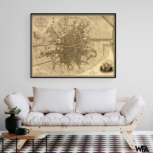 Ireland Dublin 1791 by Vintage Maps, Antique Map Of Ireland Print, Irish Office Wall Art, Old Dublin Map Print, European Old Map Poster