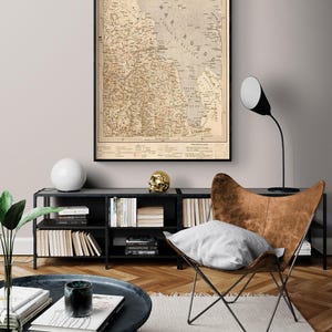 Vintage Map of Massawa Eritrea & Ethiopia, 1896 Framed Print, Antique Geography Classroom Decor, Teacher Gift, Retro Wall Art