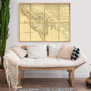 Lafayette Retreat before General Howe at Barren Hill Pennsylvania Map, US History Poster Print, Lafayette Art Print, Guest Bedroom Decor