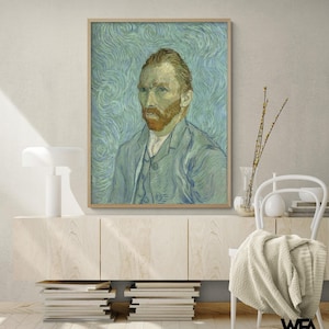 Vincent Van Gogh Face Print, Self Portrait Wall Art, Van Gogh Style Body Art, Famous Artist Print, Gallery Wall Portrait Decor