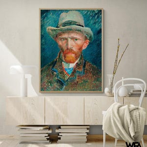 Self-portrait by Vincent Van Gogh, Famous Van Gogh Art, Vincent Van Gogh Portrait Print, Male Wall Art, Men Portrait Print, Framed Wall Art