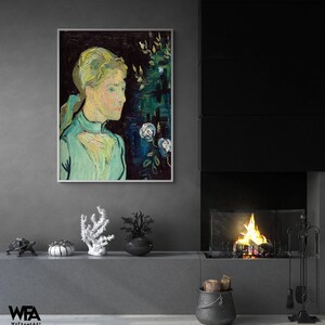 Adeline Ravoux by Vincent Van Gogh, Famous Portraits Prints, Woman Art Print, Female Portrait Art, Female Face Print, Van Gogh Portrait
