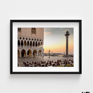St. Mark's Square Venice Photo, Oversized Italy Wall Art Print image 4