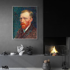 Self-Portrait by Vincent Van Gogh, Famous Artist Painting Print, Classic Portrait Art, Van Gogh Oil Painting Print, Framed Wall Art