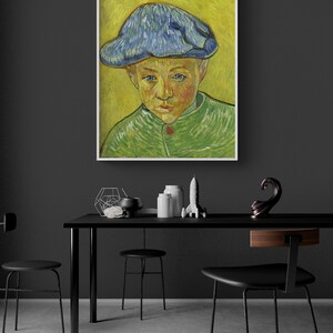 Portrait of Camille Roulin by Vincent Van Gogh, Portrait Wall Art, Famous Paintings Print, Van Gogh Portrait Art, Framed Wall Art