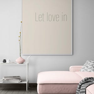 Let Love In Sign Print, Framed Lovely Poster Art, In Love Wall Art, Valentine’s Day Gift Print, Positive Poster Print, Framed Wall Art