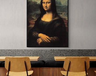 Mona Lisa Art Print, Da Vinci Renaissance Portrait, Framed Wall Decor