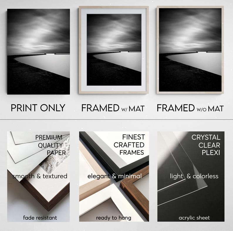 Zion National Park Photo, Black and White Canyon, Framed Wall Art image 5