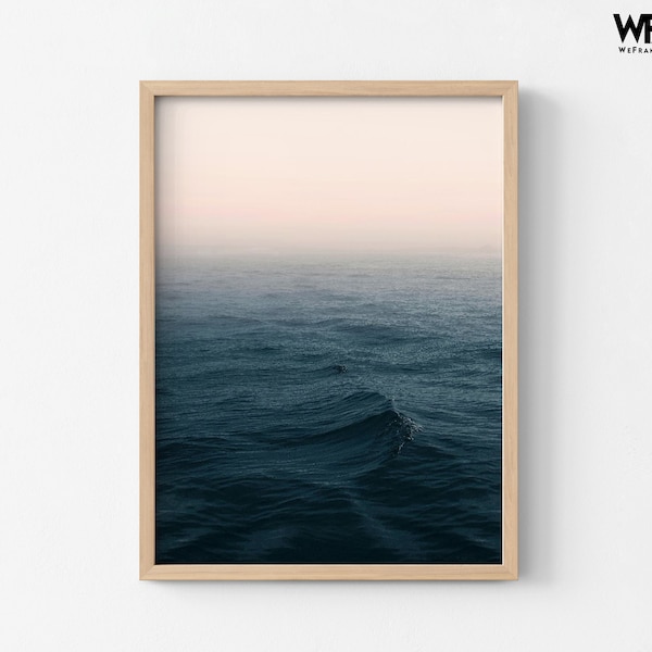 Calming Ocean Prints, Framed Ocean Prints, Dark Ocean Photography, Mellow Wave Prints, Deep Sea Prints, Oversized Wall Art, Picture Frames