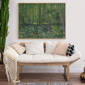 Van Gogh Forest Print, Green Nature Art, Trees and Undergrowth