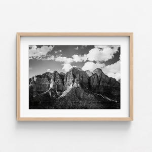 Zion National Park Photo, Black and White Canyon, Framed Wall Art image 7