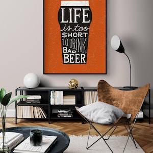 Guinness Beer Classic Manly Room Wall Art, Guinness Glass Bar Artwork Decor, Beer Bar Guiness Inspo Wall Decor Idea Poster