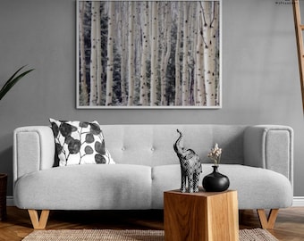Framed Aspen Tree Photography Print, Nature Wall Art