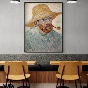 Self Portrait by Vincent Van Gogh, Van Gogh Portrait Oil Painting Print, Classic Wall Decor, Famous Oil Painting Print, Most Famous Artwork