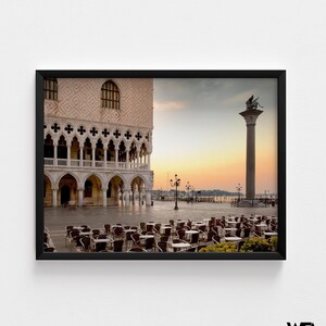 St. Mark's Square Venice Photo, Oversized Italy Wall Art Print image 3