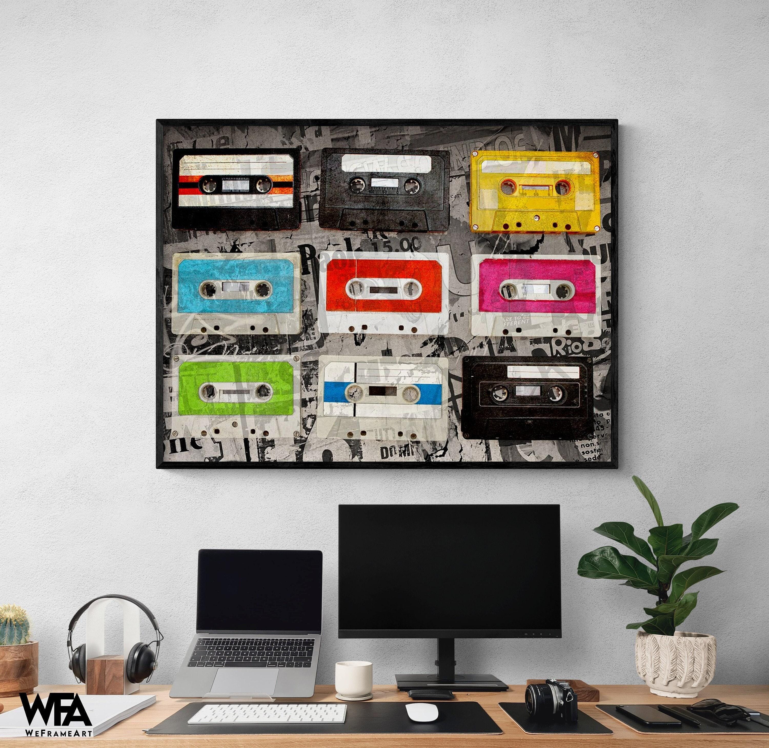 Colorful Cassettes Art Print, Retro Music, GI Artlab - Etsy