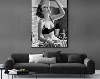 Black and White Woman Photography Print, Framed Woman Body Print, Pretty Woman Photo Print, Woman Photo Print, Female Photo, Framed Wall Art