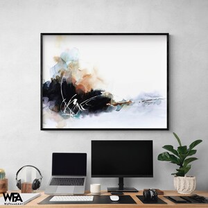 Flash of White by Rebecca Fox, Extra Large Art Studio Decor, Abstract Painting Print, Framed Abstract Artwork Wall Art, Art Teacher Gift