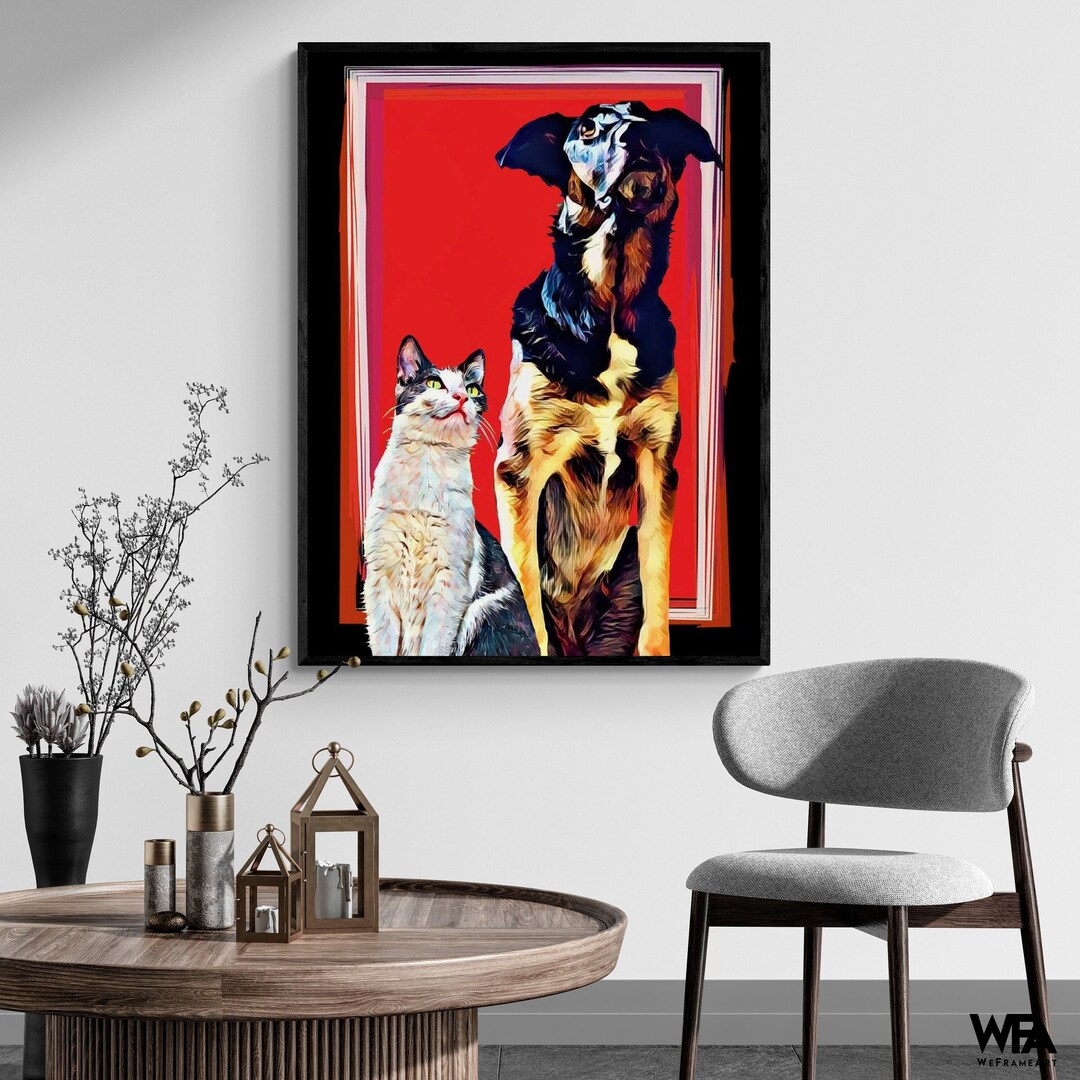 Pop Dog XV by Kim Curinga, Cat Dog Poster Print, Pop Pet Decor, Vet ...
