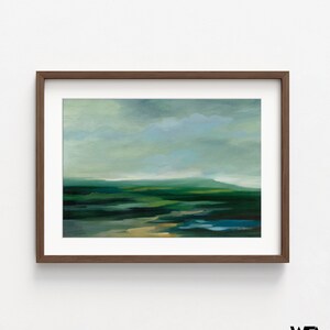 Irish Abstract Landscape Print Framed Emerald Oil Painting - Etsy