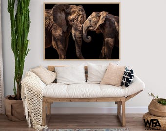 Elephant Photography Print, Rustic Safari Animal Wall Art
