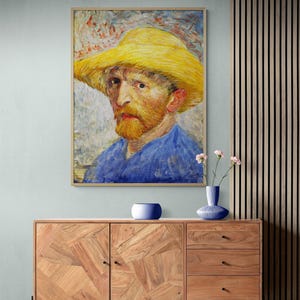Van Gogh Painting Print, Framed Van Gogh Portrait, Van Gogh Style Art Prints, Face Wall Decor, Portraits, Framed Wall Art,Oversized Wall Art