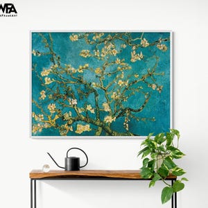 Almond Branches In Bloom by Vincent Van Gogh, Framed Branch Wall Print, Floral Wall Art, Van Gogh Painting Print, Framed Wall Art