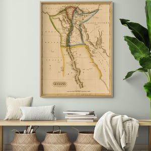 Egypt and the Nile Delta 1817 by Vintage Maps, Africa Country Map, Old Nile River Poster, Egypt Wall Decor, Antique Egyptian Map